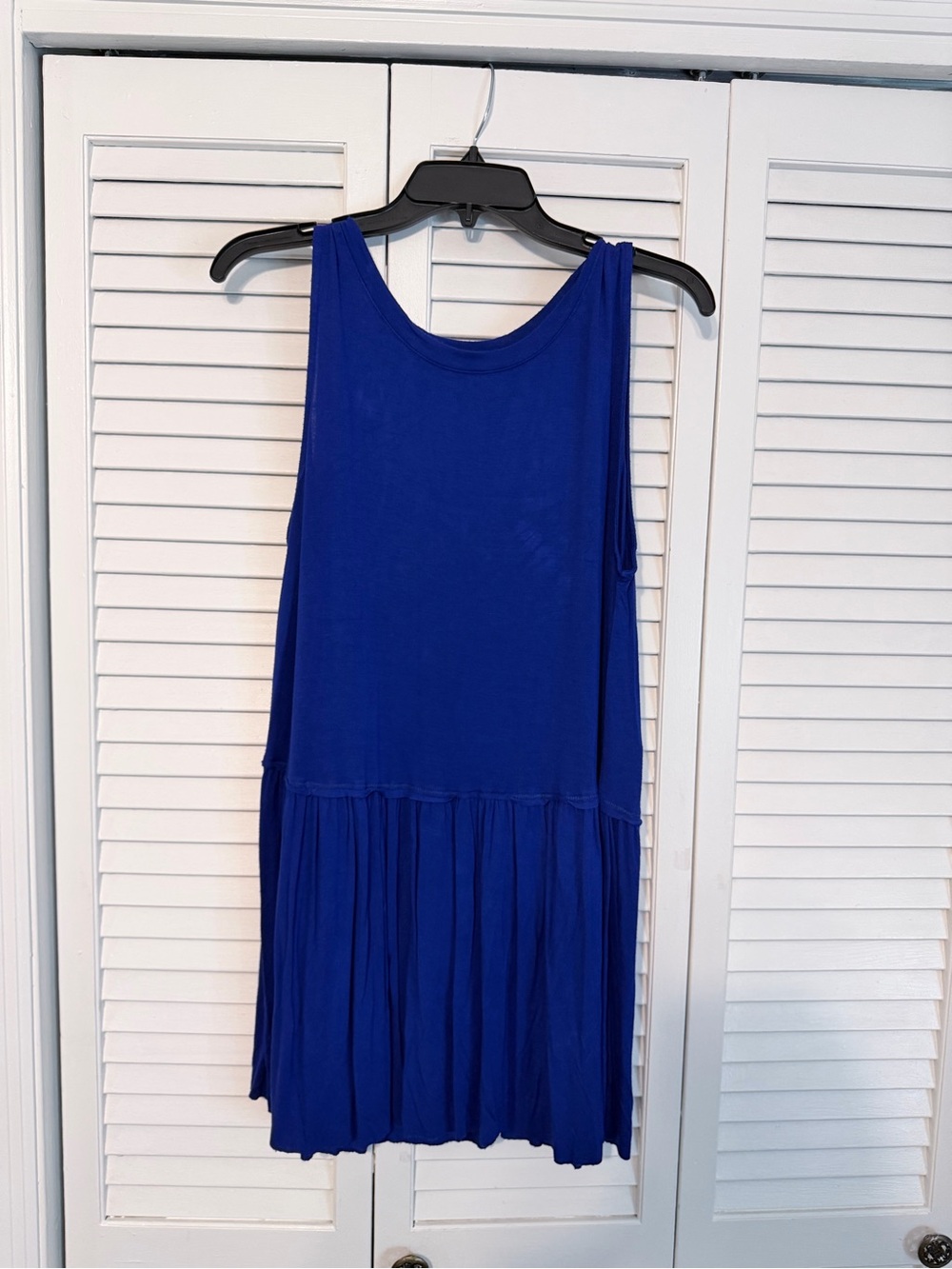 Zenana Outfitters Royal Blue Tiered Swing Tank